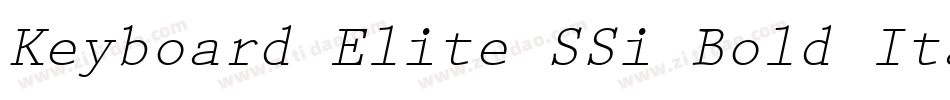 Keyboard Elite SSi Bold Italic字体转换